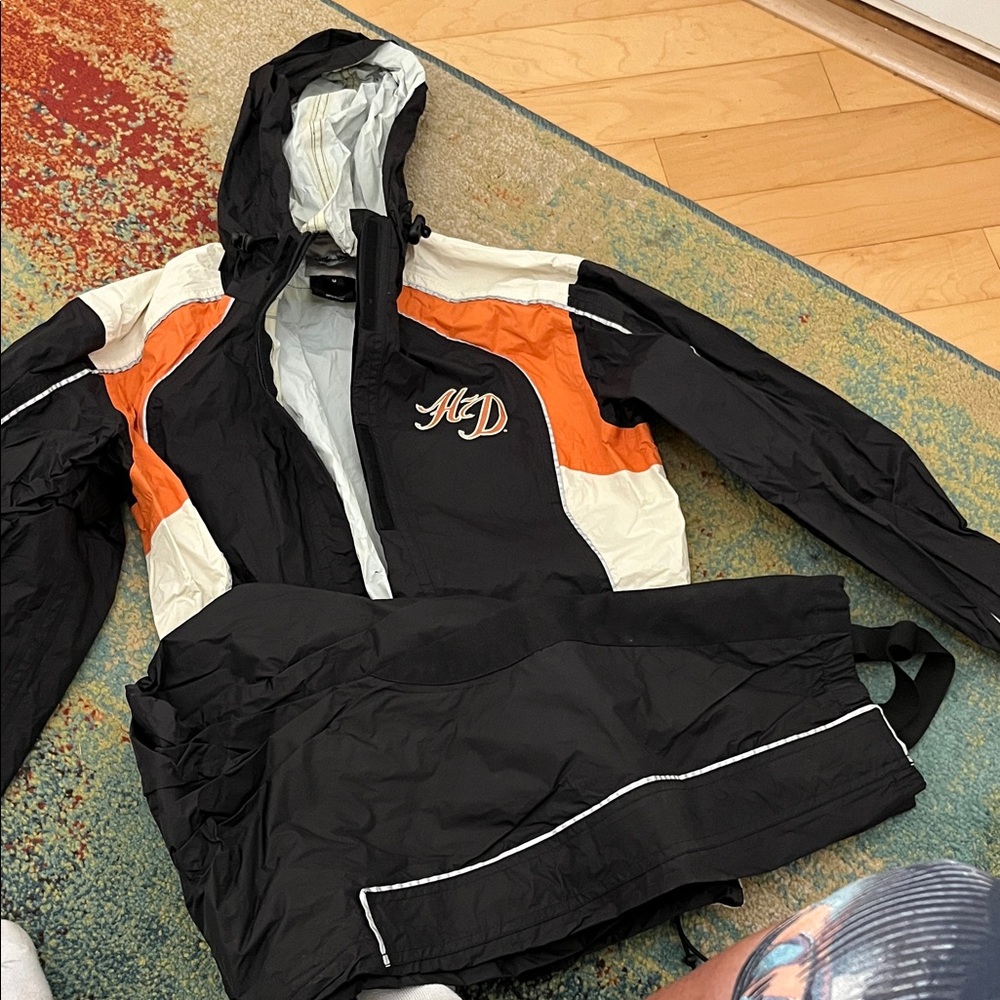Harley-Davidson Black and Orange Jacket
